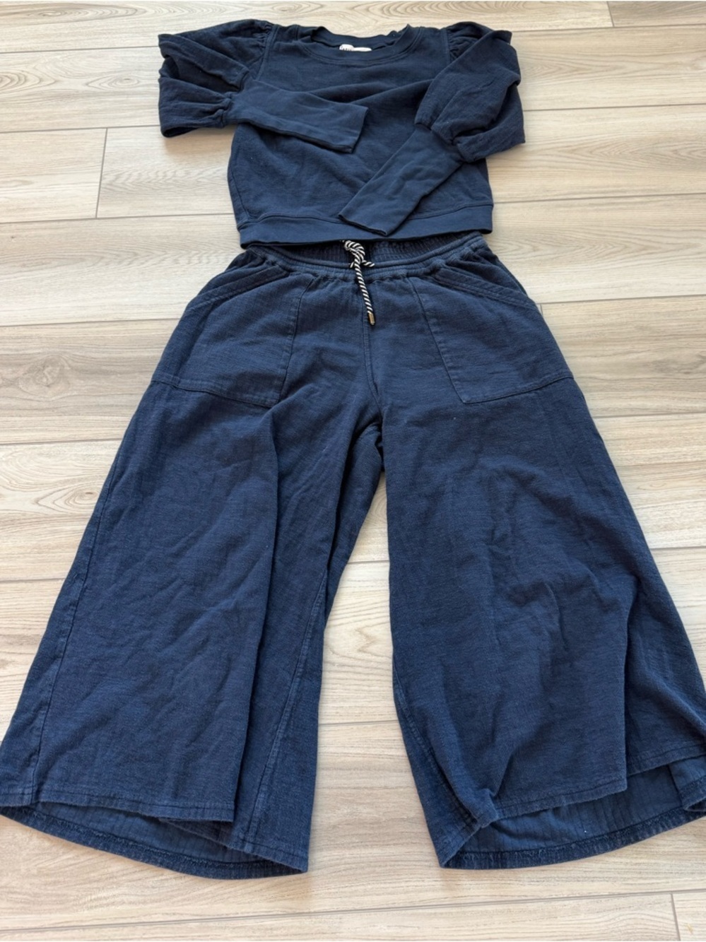 Apiece Apart Navy Blue 100% Cotton Set - Picture 2 of 8